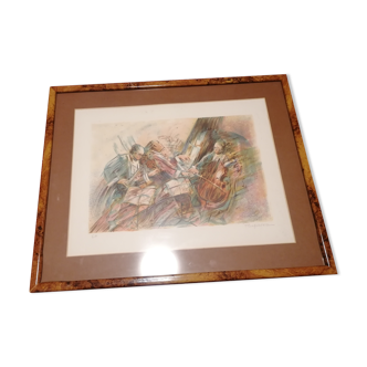 Lithograph signed Puybareau