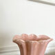 Duo of vintage iridescent ceramic vases