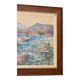 Mid-century Swedish oil painting "Abstract Landscape" – Vintage and framed