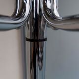 Chrome metal parrot coat holder from the 70s