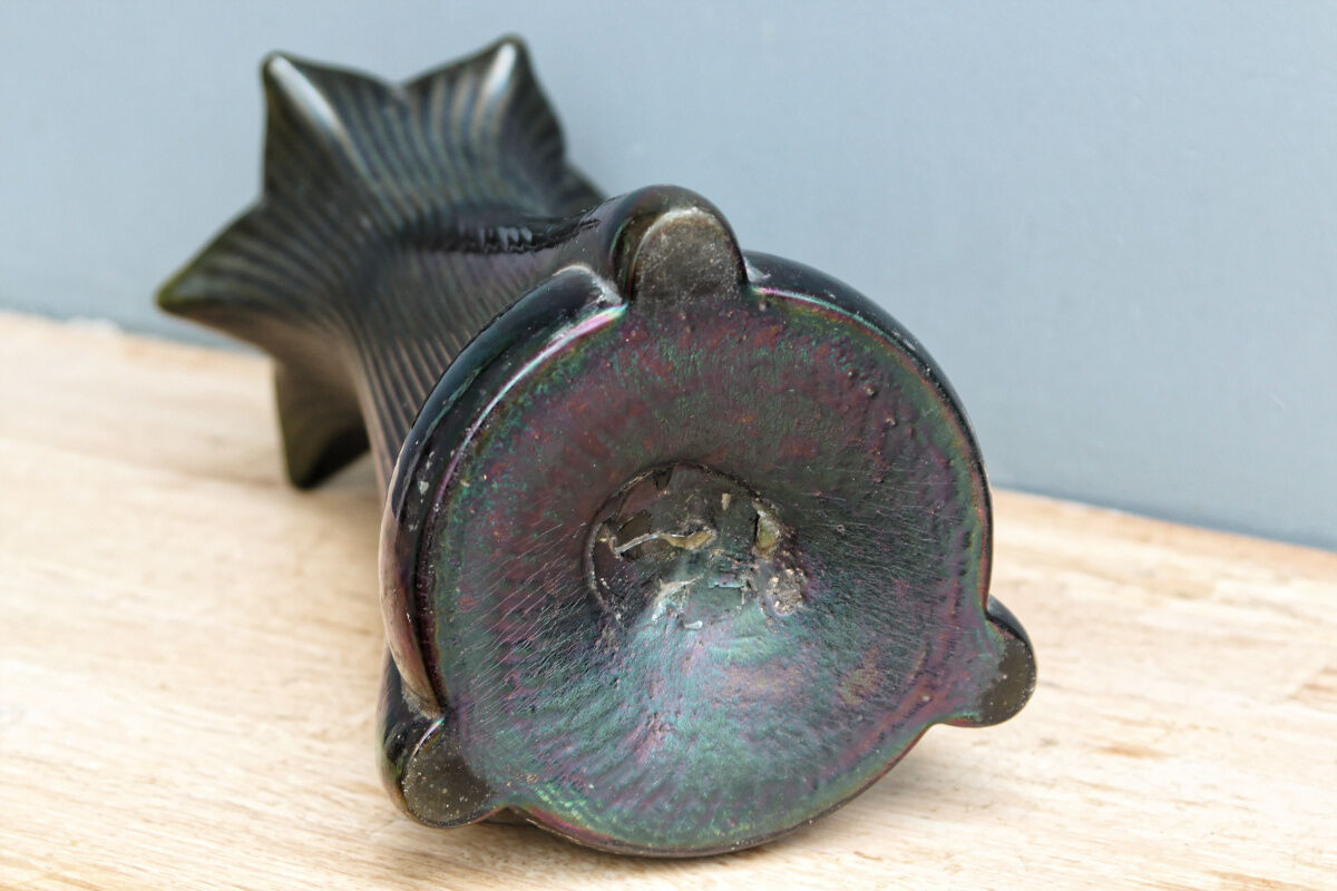 Iridescent glass vase