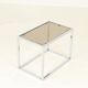 Coffee or Side Table in Chroom & Smoked Glass by Belgo Chrom, Belgium,1970s