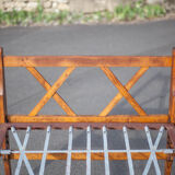 Old wood folding bed, reconstruction period bed, daybed