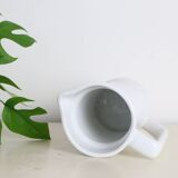 Water pitcher, white ceramic, 1940s vintage French