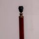 Set of French Empire style lamps made from amber bakelite and brass