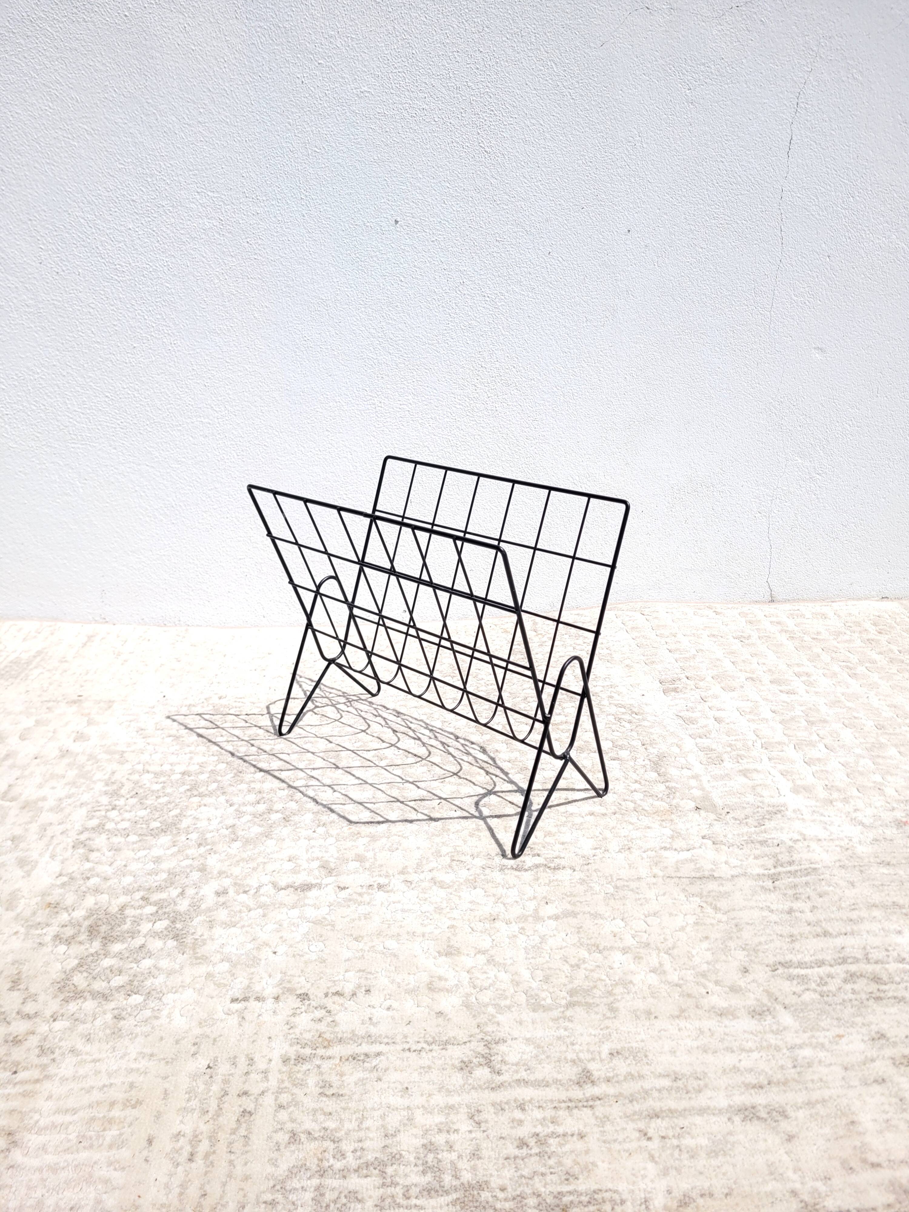 80s style graphic magazine rack