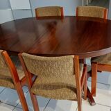Suite of 6 vintage Baumann dining chairs 1970