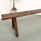 Antique bench in solid walnut