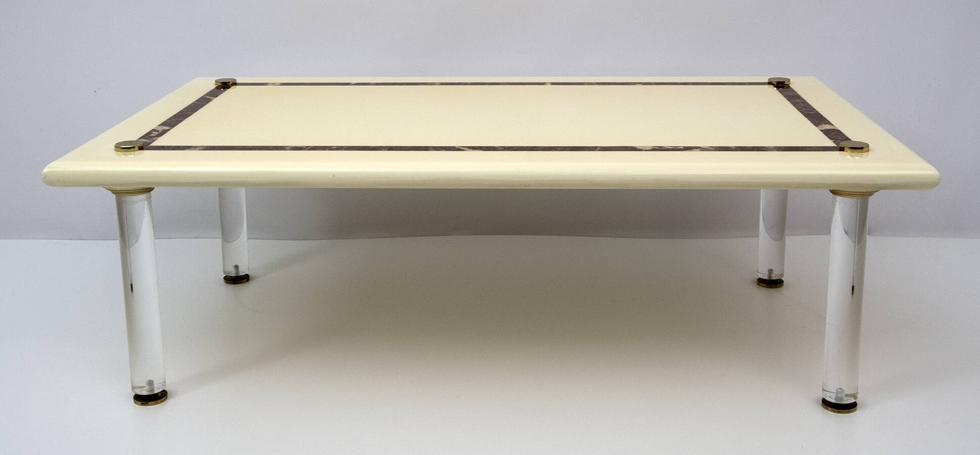 Mid-Century Modern Italian Lucite and Lacquer Coffee Table, 1970s