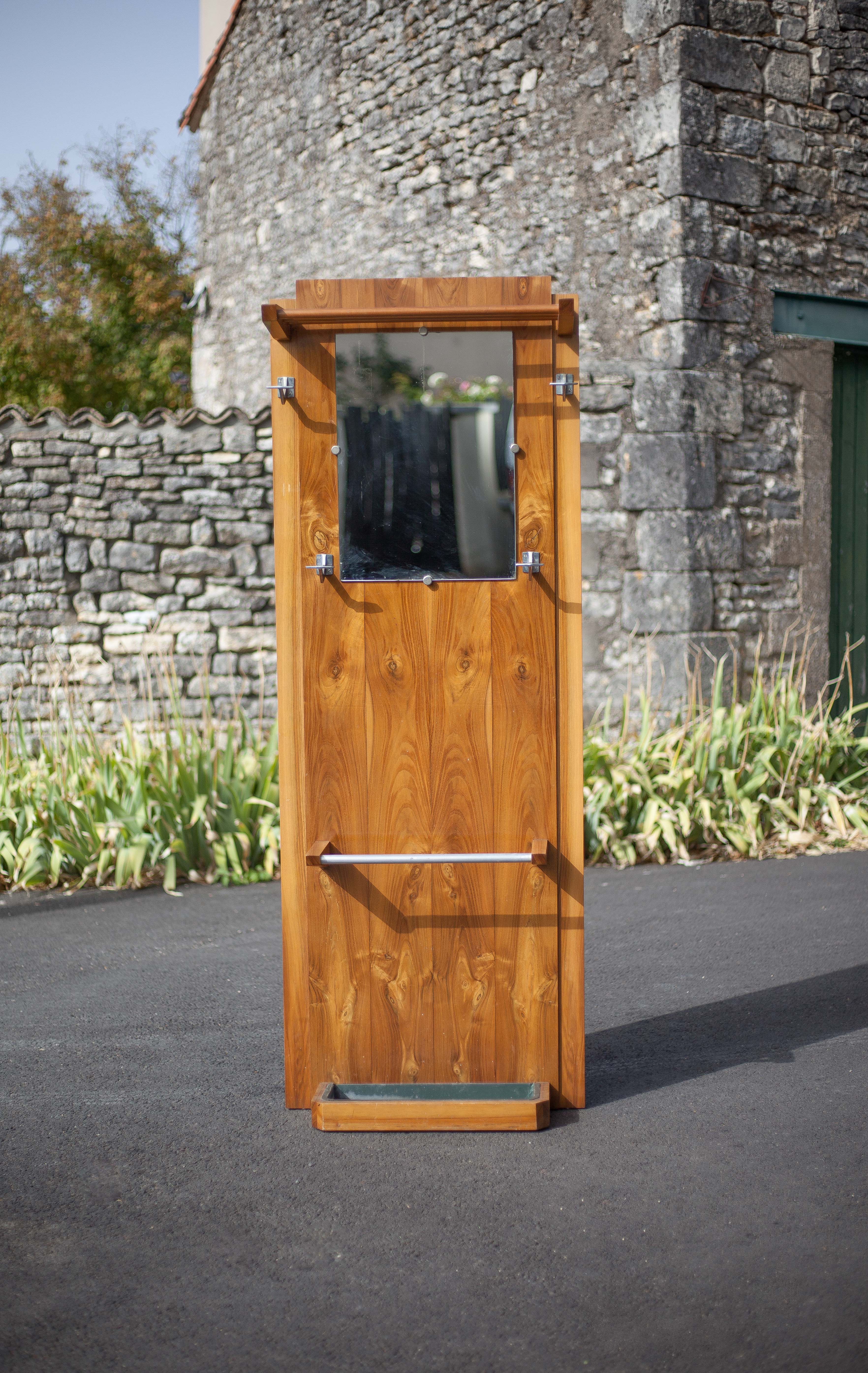 Porte-manteau art déco, porte-manteau bois, vestiaire, meuble hall d'entrée