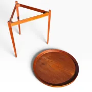Danish side table with portable top