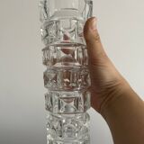 Crystal vase - Cristal d’Arques - geometric design