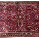 Handmade antique Persian Sarouk rug 97cm x 151cm 1920s