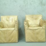 A pair of brutalist armchairs by Gerard van den Berg for Montis, 1970s