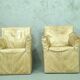 A pair of brutalist armchairs by Gerard van den Berg for Montis, 1970s