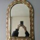 Moroccan mirror in chiseled brass, copper and silver, 70s-80s