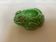 Green ceramic frog egg cup