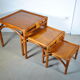 Table gigogne rotin 1980