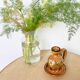Glazed pottery candle holder