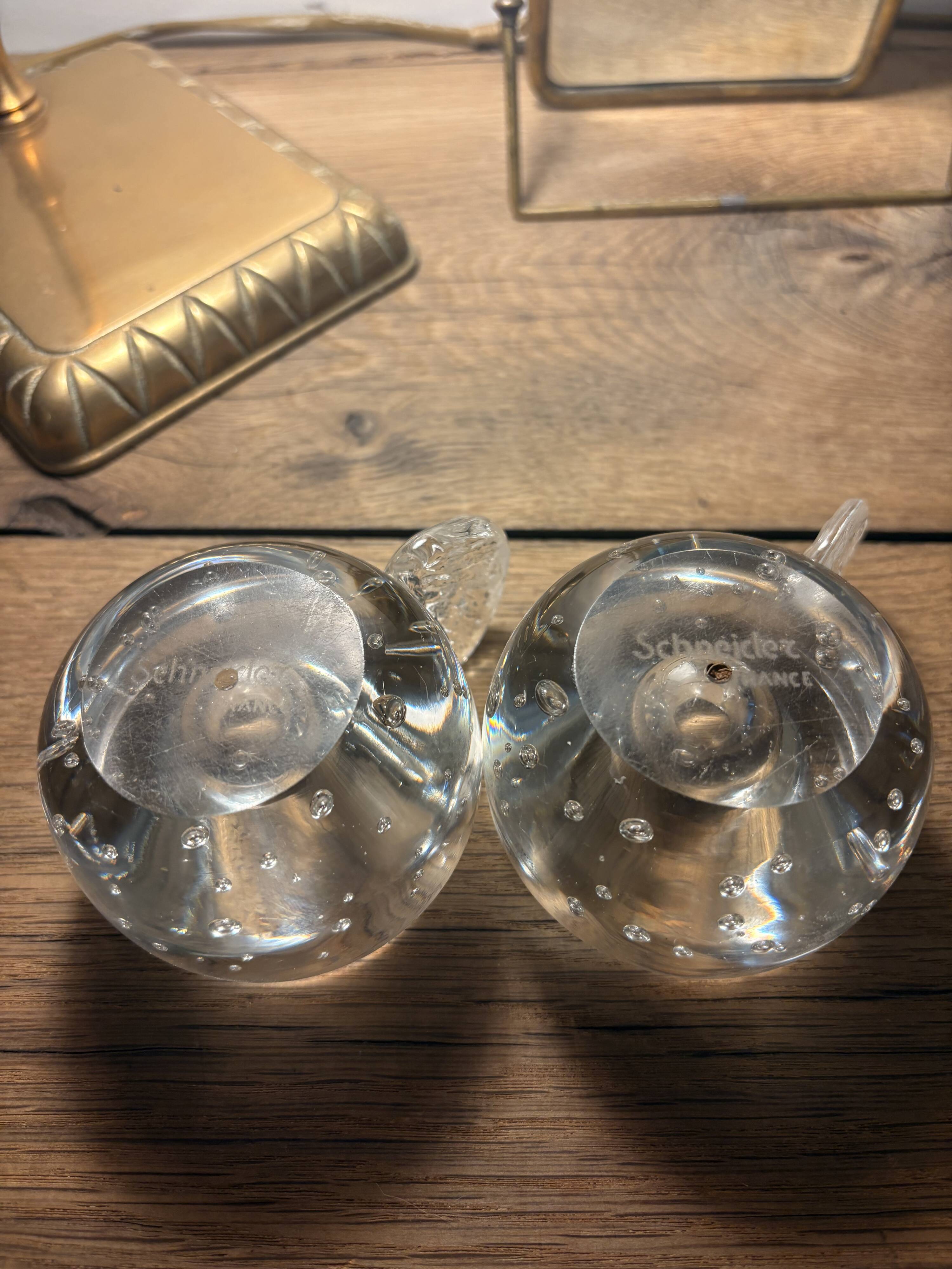 Pair of candlesticks signed Schneider – bullicante