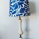 Alabaster lamp with gilding and seashells