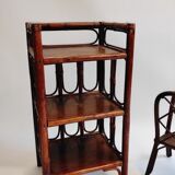 Vintage rattan shelf