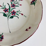 Pair of plates Les Islettes with bouquet and peacock