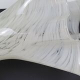 White Murano glass vase, Italy, mouth-blown vintage design
