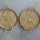 Set of 2 wicker trays