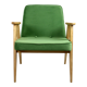 Light green velvet 366 lounge chair by Józef Chierowski, 1970s