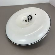 unique round metal Gino Sarfatti Style Ceiling Wall Light Flushmount Italy 1950s
