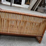 70s bamboo shelf or mail rack
