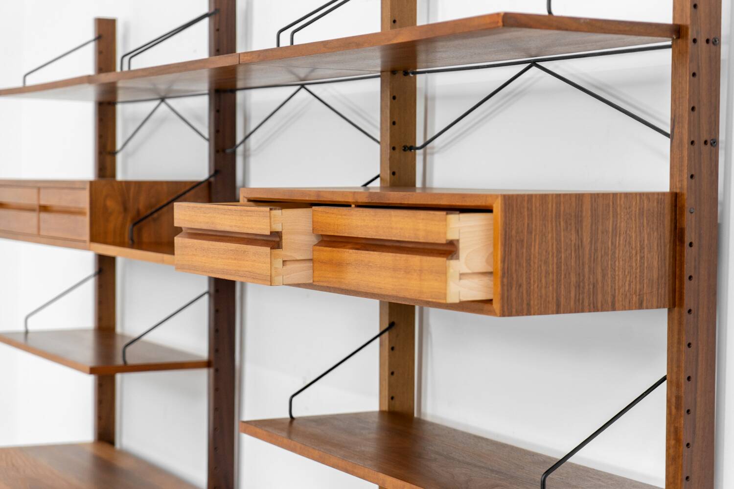 Free standing wall unit by Poul Cadovius for Cado (Denmark, 1960s).