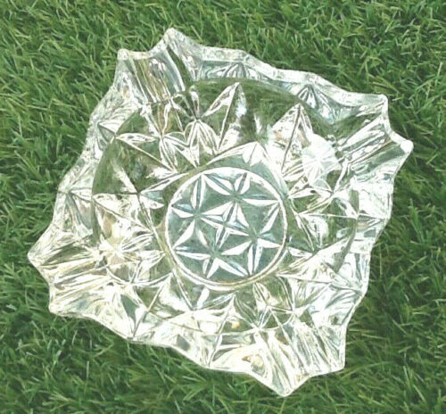 1970s Ashtray Cut and chiseled glass