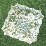 1970s Ashtray Cut and chiseled glass