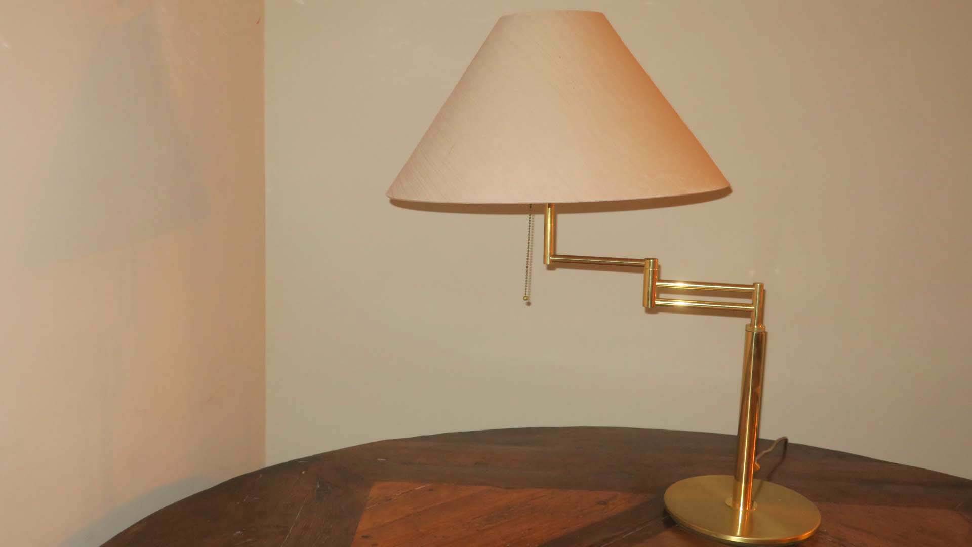 Italian multi-adjustable brass table lamp by Relux Milano, 1970s