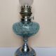 Blue glass kerosene lamp