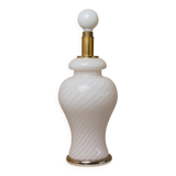 XXL Murano Glass Table Lamp, 1970s Italy, soft pink opaline – hand-blown glass with brass base