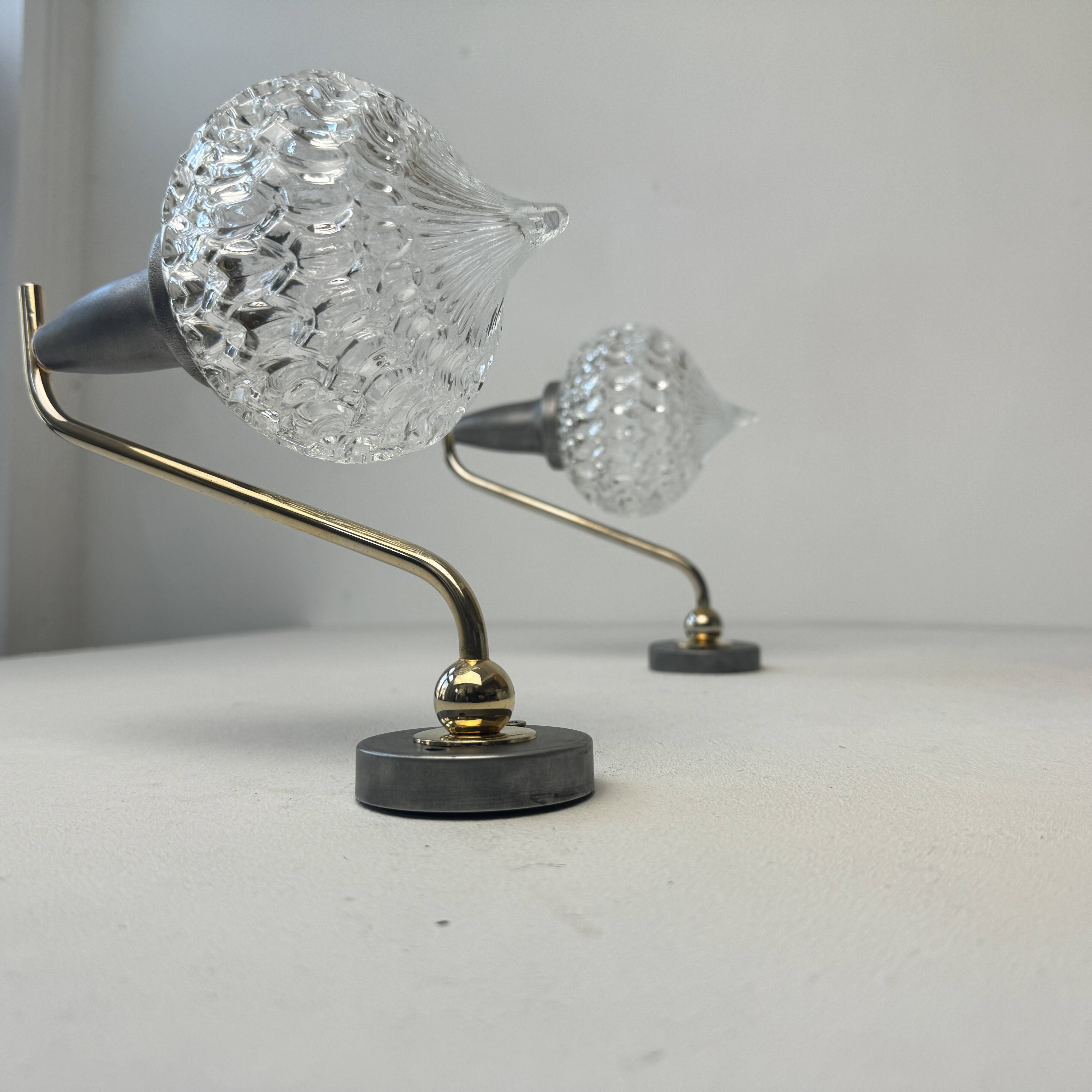 Pair of old vintage wall lights 1950