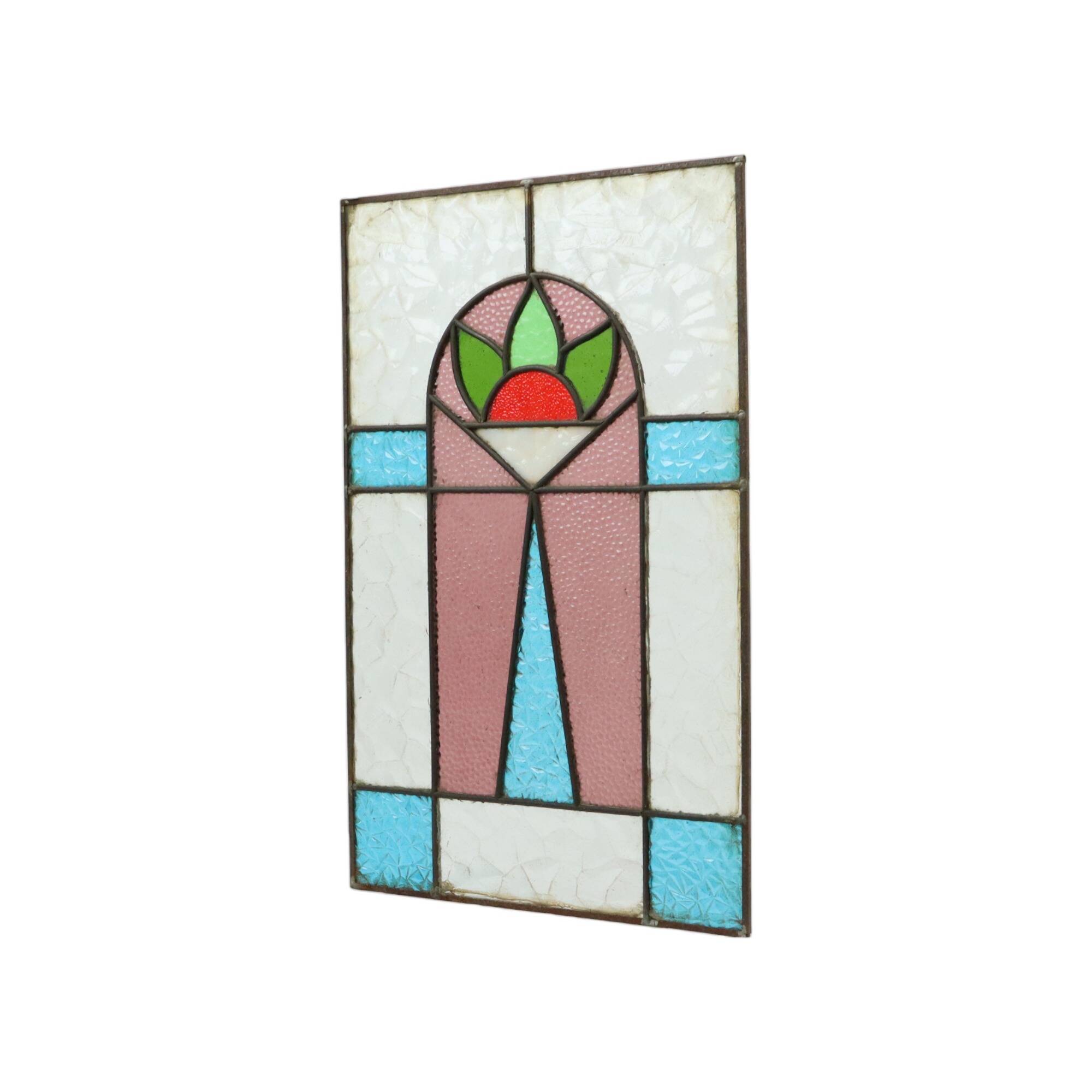 Art Deco Stained Glass Window Stained Glass Decorative Flower Suncatcher 47cm