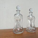 Danish Vintage Kluk Kluk Glass Bottles from Holmegaard, 1970s, Set of 2
