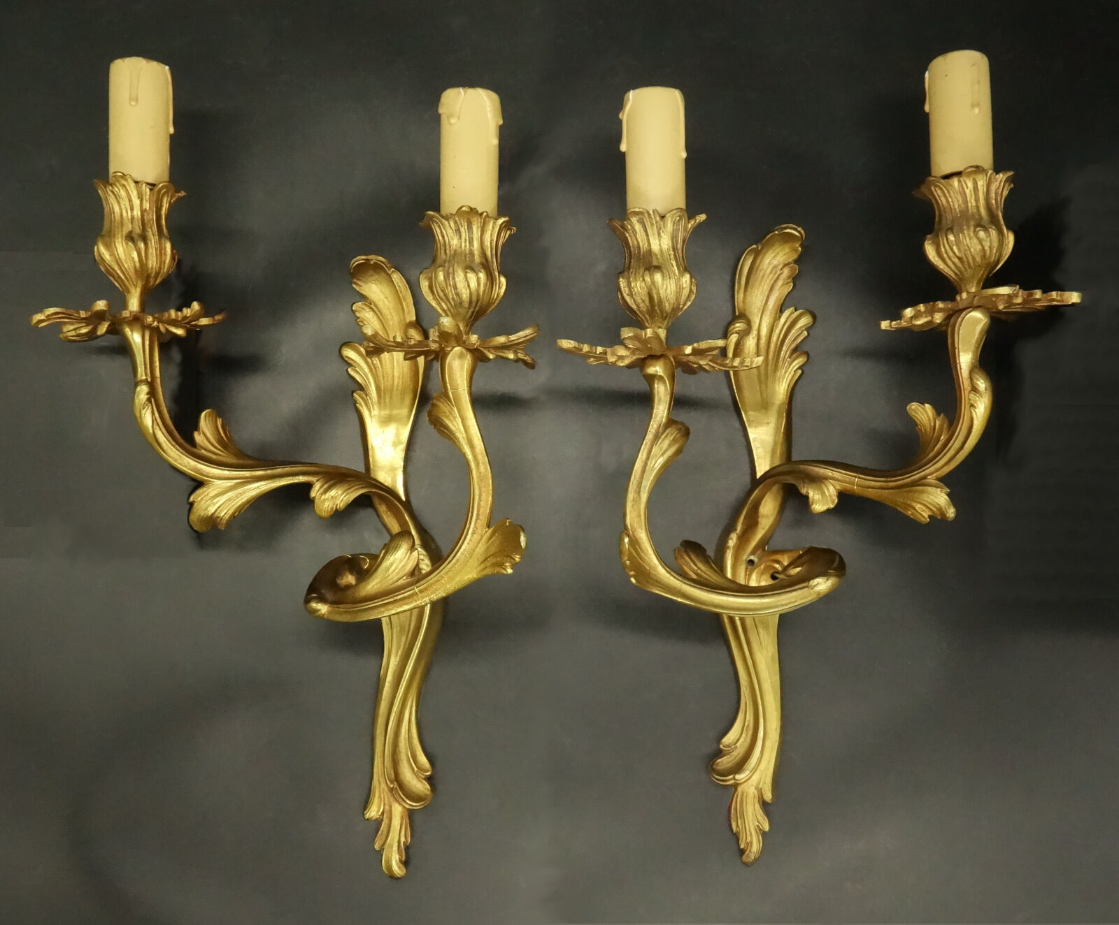 Paire d'appliques style Louis XV, fin XIXe