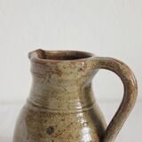 Vintage handcrafted pyrite stoneware pitcher vase