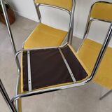 Pair of vintage Bauhaus chrome metal chairs