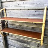 Rattan “arc” shelf