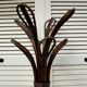 Rattan coat rack