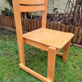 Chaise enfant en bois, IKEA années 70