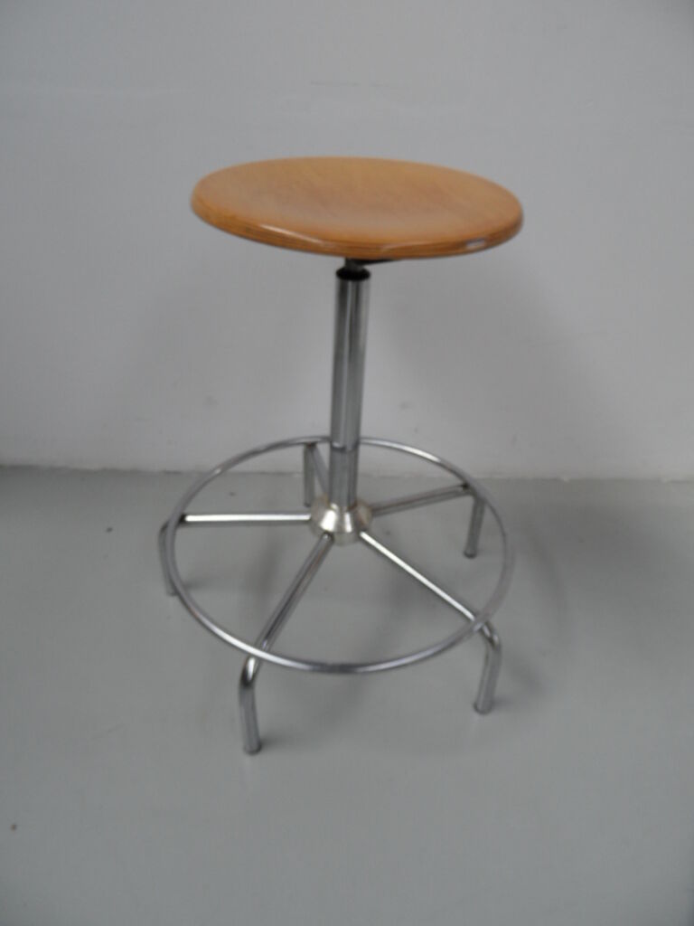 Vintage industrial adjustable stool