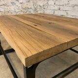 Oak coffee table and machine foot tool singer simanco 1920