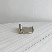 set of 6 silver metal swan-shaped knife holders